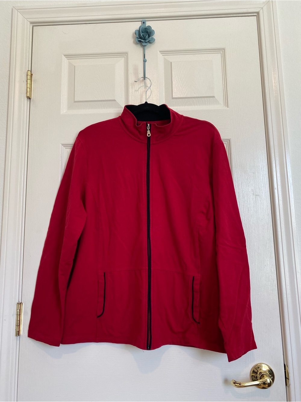 Style & Co. Sport Red Full-Zip Jacket -1X